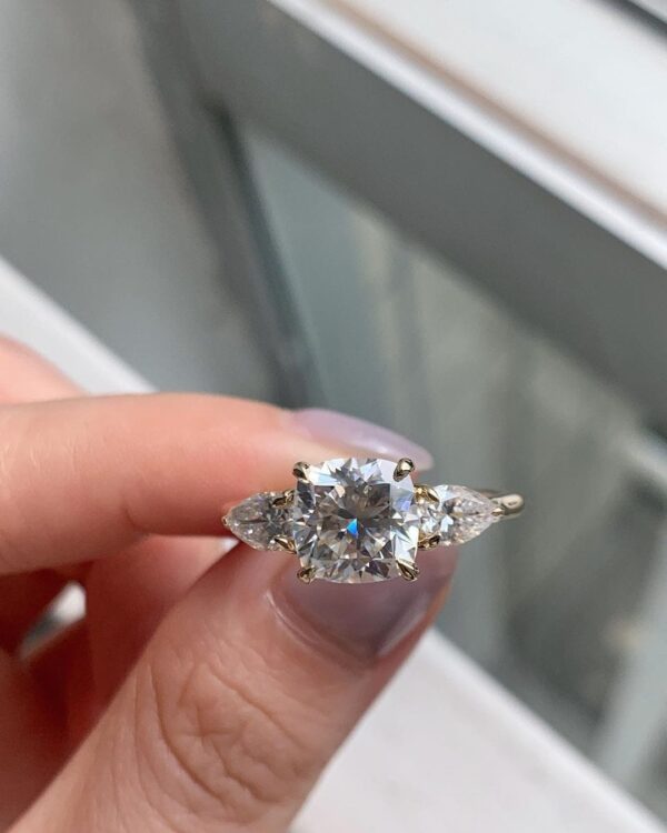 White Cushion Cut Ring