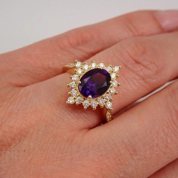 Oval Halo Wedding Ring