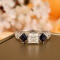Princess Three Stone Ring