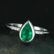 Pear Bezel Wedding Ring