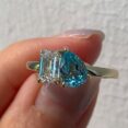 Emerald Two Stone Ring
