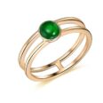 Green Oval Bezel Ring