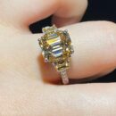 Emerald Three Stone Ring