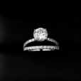 White Solitaire Party Ring