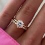 Round Engagement Ring Set