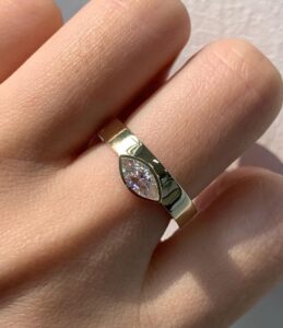 Marquise Bezel Engagement Ring