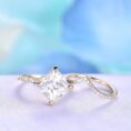 Princess Solitaire Ring Set