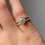 White Solitaire Wedding Ring
