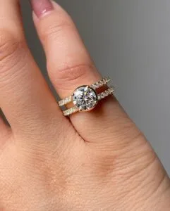 White Solitaire Wedding Ring