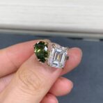 Pear and Emerald Ring