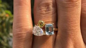 2.88Ct Three-Stone Party Ring