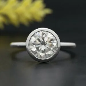 Round Cut Bezel Ring