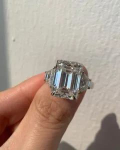Emerald Three Stone Ring