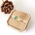 Emerald and Pear Ring