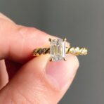 Emerald Solitaire Birthday Ring