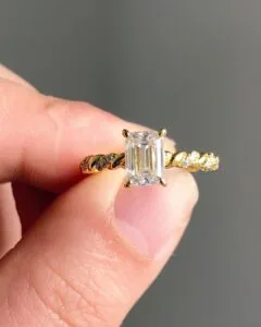 Emerald Solitaire Birthday Ring