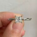 Princess Twisted Proposal Ring