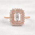 White Radiant Halo Ring