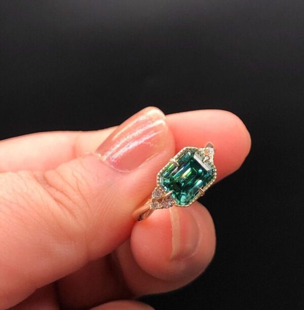 Emerald Bezel Anniversary Ring