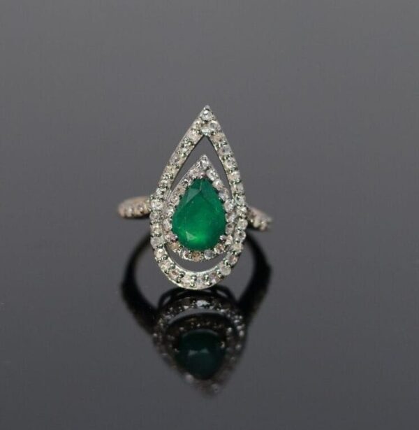 Pear Double Halo Ring
