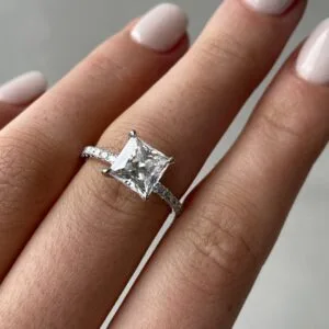 White Princess Solitaire Ring