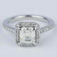 Asscher Halo Engagement Ring