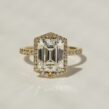 Emerald Halo Engagement Ring