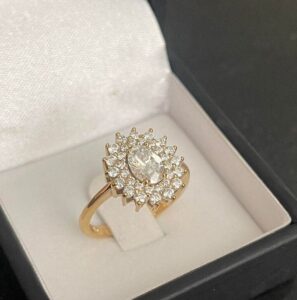 Oval Double Halo Ring