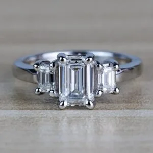 Emerald Three Stone Ring
