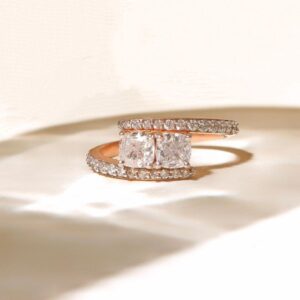Cushion Two Stone Ring