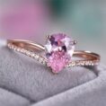 Pear Solitaire Birthday Ring