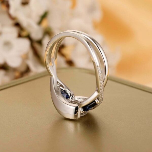 2.2Ct White Round Cut Three Stone Wedding Ring For Bridal | Surprise Gift For Her - Image 4