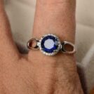 Round Halo Birthday Ring