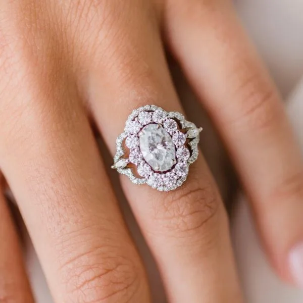 Oval Halo Wedding Ring