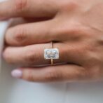 White Radiant Solitaire Ring