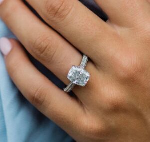 Cushion Solitaire Wedding Ring