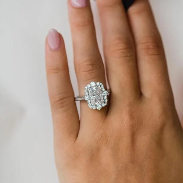 Radiant Halo Anniversary Ring