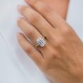 White Emerald Engagement Ring