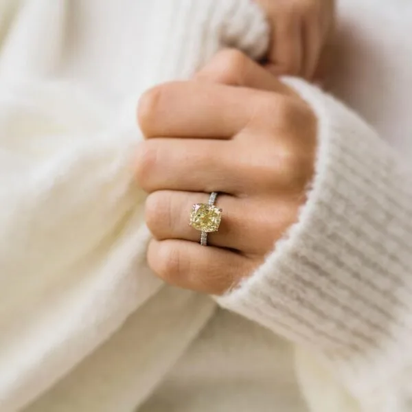 Cushion Solitaire Engagement Ring