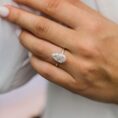 White Pear Solitaire Ring