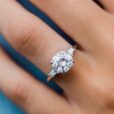 Asscher Three Stone Ring