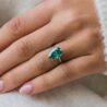 Pear Solitaire Anniversary Ring