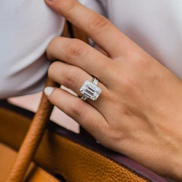 White Emerald Anniversary Ring