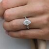 White Marquise Anniversary Ring