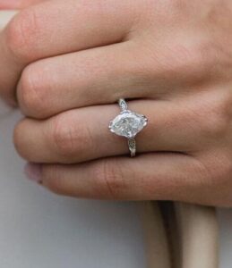 White Marquise Anniversary Ring