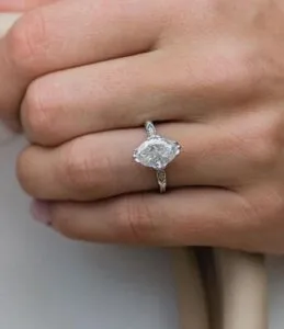 White Marquise Anniversary Ring
