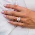 Radiant Halo Engagement Ring