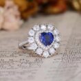 Heart Halo Wedding Ring