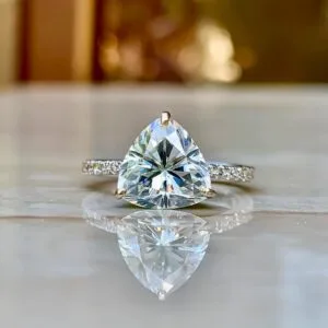 Triangle Solitaire Birthday Ring