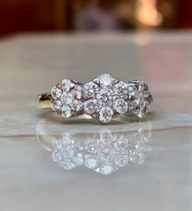 Round Cluster Wedding Ring